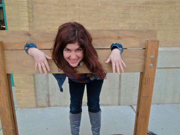 Me in the stocks at the Dickens festival. They also had lots of vendor booths and fun snacks. Everyone was dressed up and using British accents. 